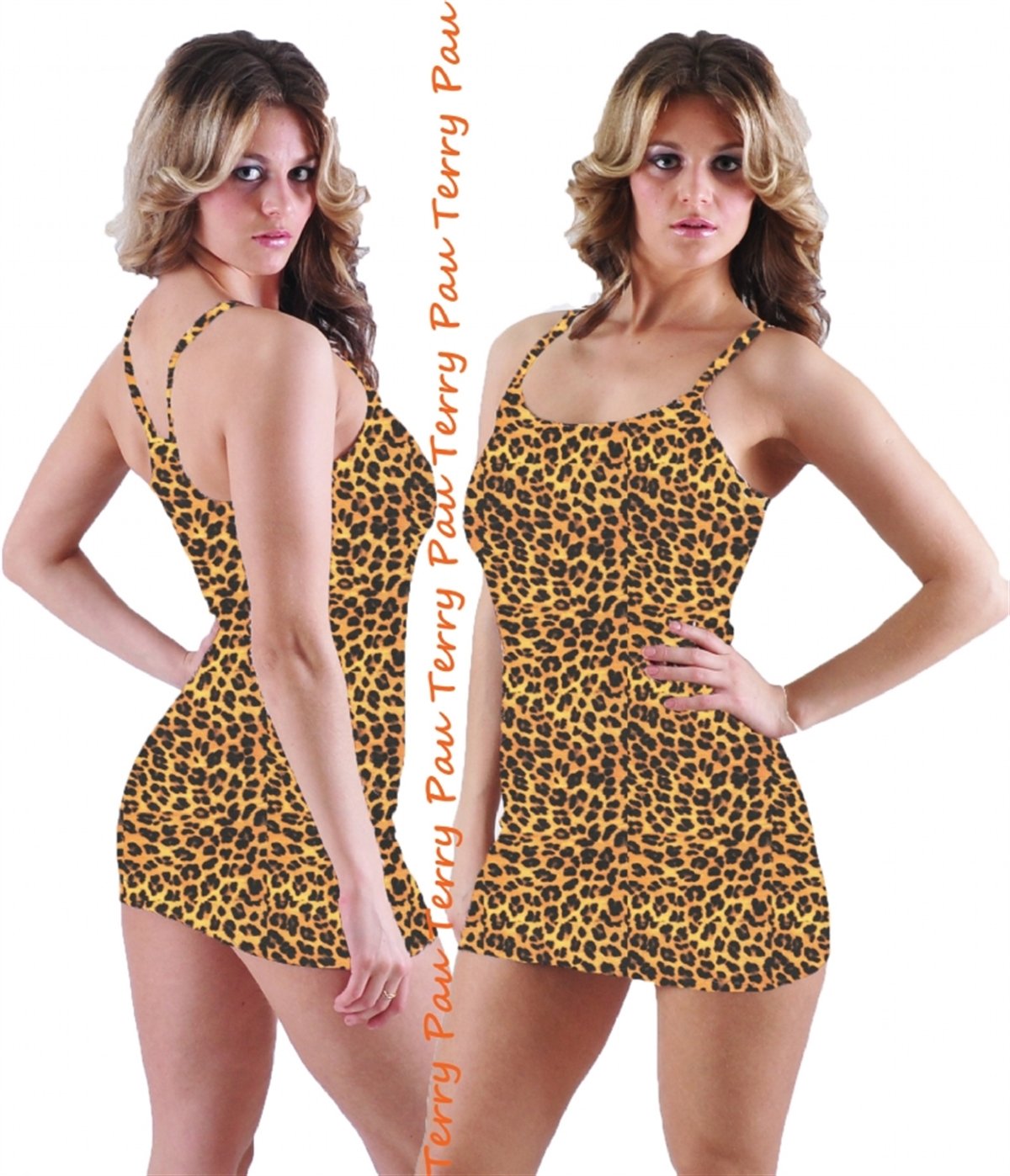 Kalbinle KB101204 Leopar Tank Top Elbise