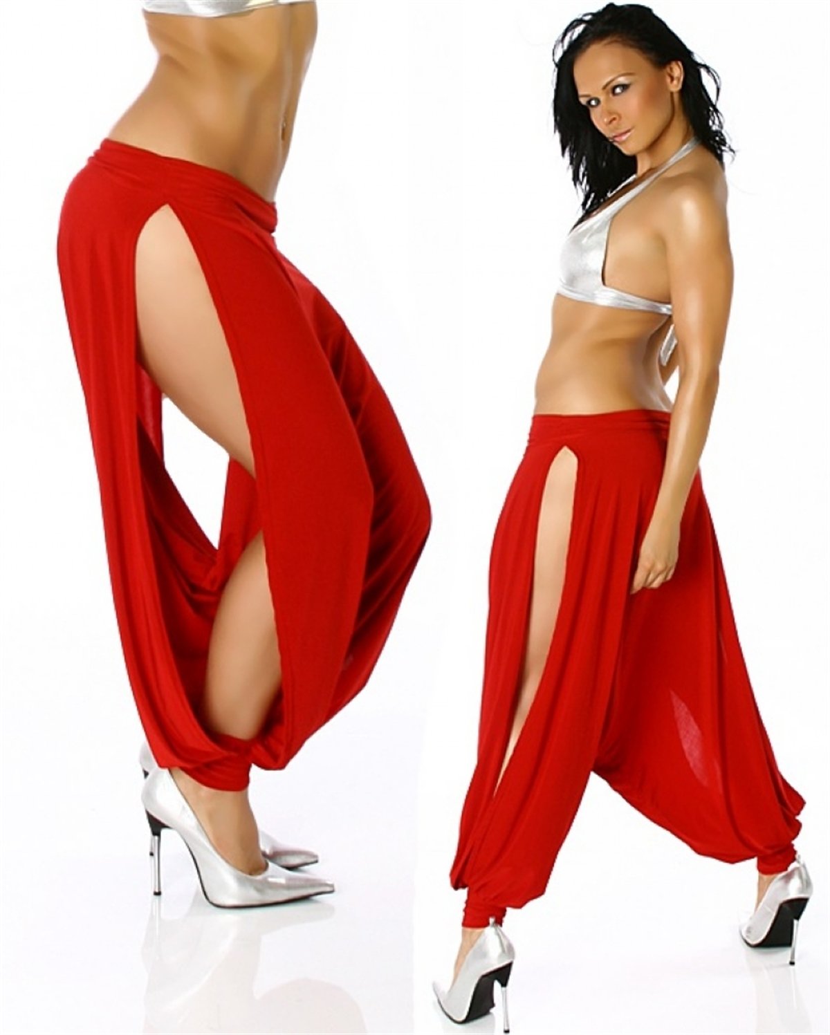 Kalbinle KB100911 Derin Yırtmaçlı Pantalon