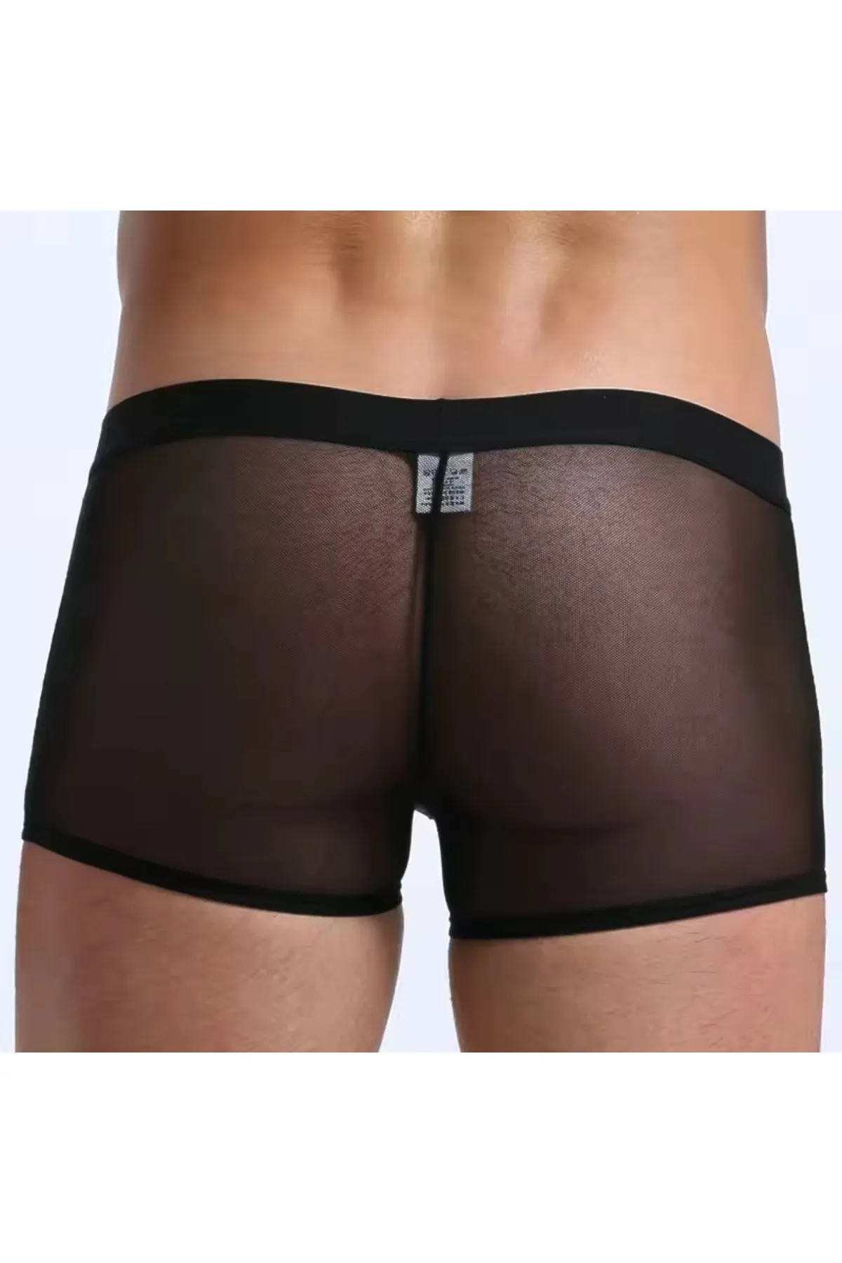 Kalbinle Fantezi Transparan Tül Erkek Boxer Fantezi Tanga TG274603