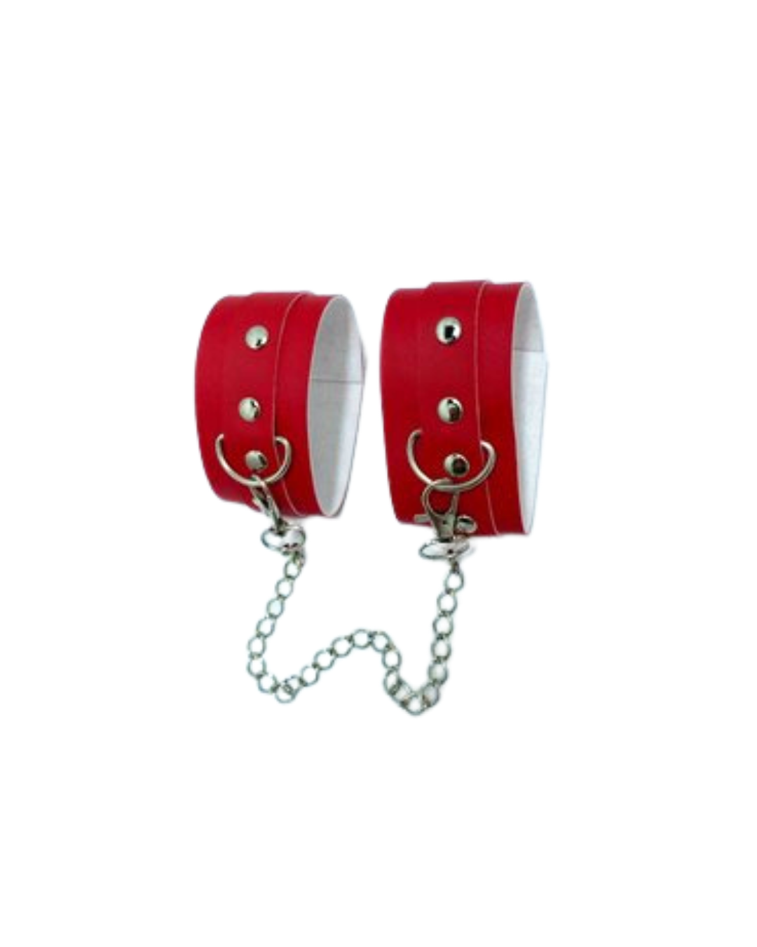 Kalbinle Fantezi Deri Seksi Kırmızı Kedi Maske Kelepçe Kırbaç Seti ( 3'lü set) TG275367