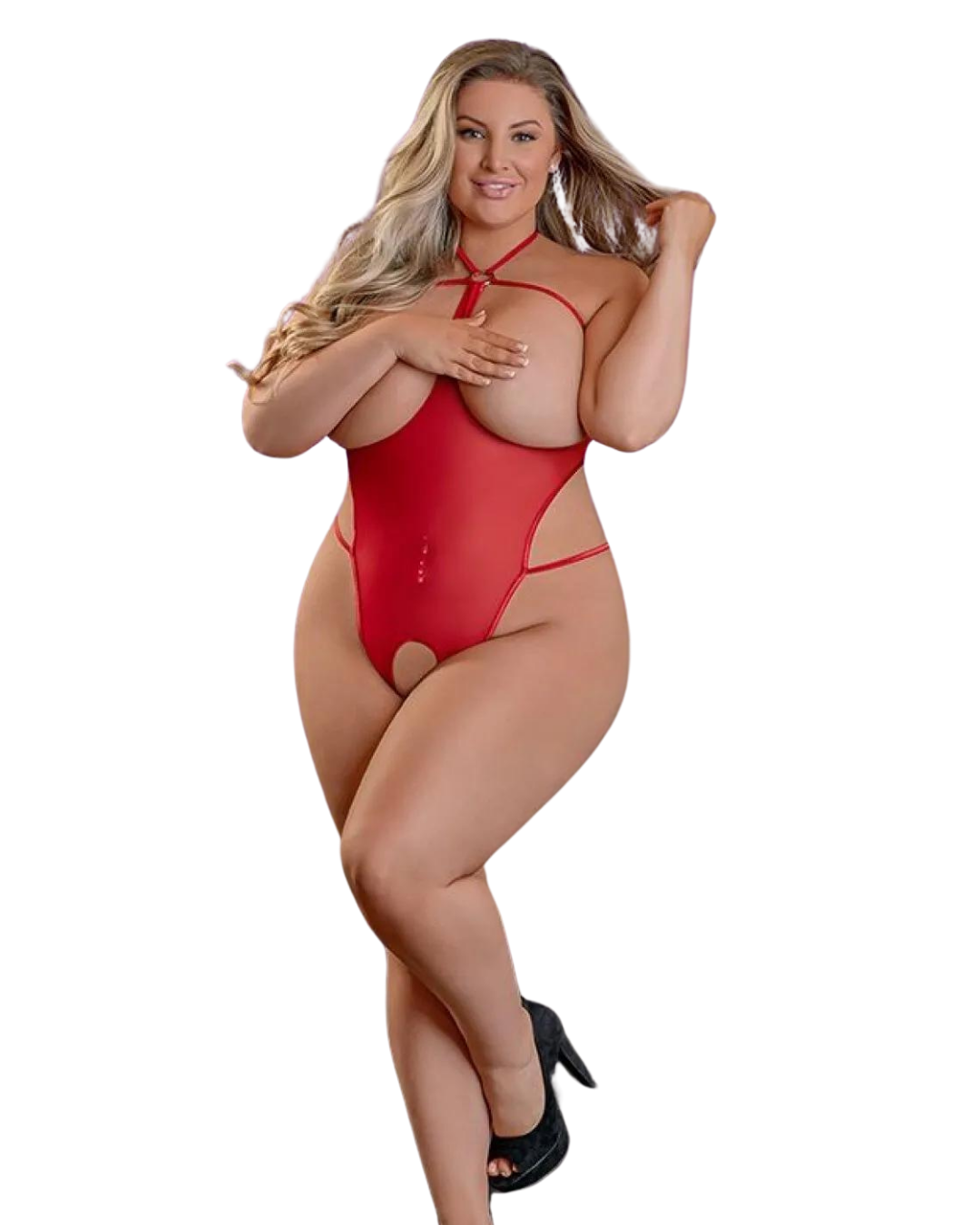Kalbinle Fantezi Kırmızı Özel Bölgeleri Açık Seksi Tül Babydol TG273261