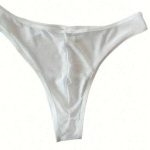 Erkek Biyeli Beyaz Transparan Brazillian Slip