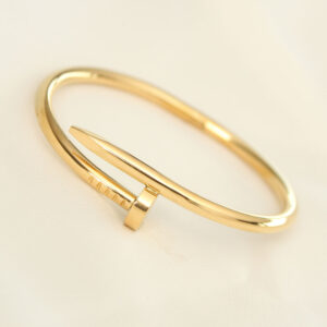 Tegan 316L Çelik Gold Renk Çivi Model Bileklik TG27BB4321