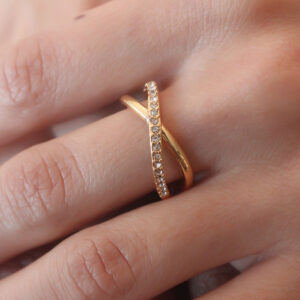 Tegan Gold Renk Zirkon Taşlı Kadın Yüzük TG27BYK2507