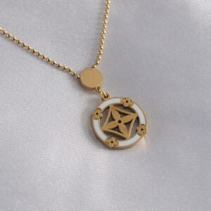 Tegan 316L Çelik Gold Renk Çiçek Figür Kadın Kolye TG27BKO7152