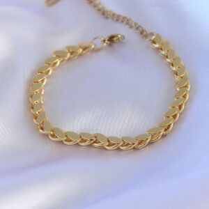 Tegan 316L Çelik Arpa Gold Renk Kadın Bileklik TG27BB5305