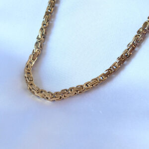 Tegan 316L Çelik Gold Renk Kral Zincir Model Erkek Kolye TG27ERK1323
