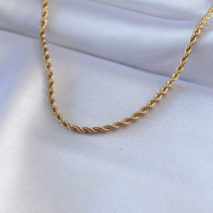 Tegan 316L Çelik Gold Renk Burgu Model 45 cm Kadın Kolye TG27BKO7586