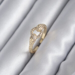 Tegan Pirinç Gold Renk Zirkon Taşlı Yılan Model Kadın Yüzük TG27BYK2923