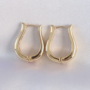 Tegan Pirinç Gold Renk İçi Boş Gül Küpe TG27BKP8976
