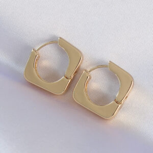 Tegan Pirinç Gold Renk Kare Küpe TG27BKP8986