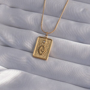 Tegan 316L Çelik Zincir Gold Renk Zirkon Taşlı Göz Figür Tarot Kolye TG27BKO9017