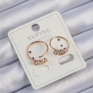 Tegan Xuping Rose Renk Zirkon Taşlı Su Yolu Küpe TG27BKP9430