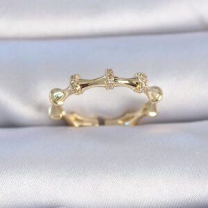 Tegan Pirinç Gold Renk Zirkon Taşlı Kadın Yüzük TG27BYK3903