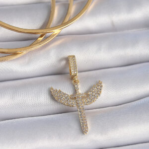 Tegan Pirinç Gold Renk Zirkon Taşlı Mikail Model Ajda Charm TG27BC1003