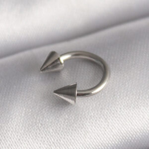 Tegan 316L Çelik Gümüş Renk Halka Çivi Model Kadın Piercing TG27PR1366