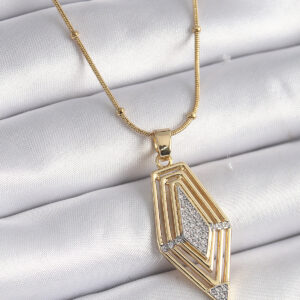 Tegan 316L Çelik Gold Renk Zirkon Taşlı Vintage Model Kadın Kolye TG27BKO9762