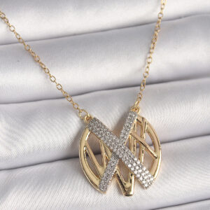 Tegan 316L Çelik Gold Renk Zirkon Taşlı Vintage Model Kadın Kolye TG27BKO9762