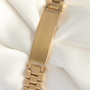 Tegan 316L Çelik Gold Renk Zincir Künye Model Erkek Bileklik TG27EB3725