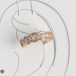 Tegan Pirinç Gold Renk Zirkon Taşlı Kadın Kıkırdak Küpe TG27BKP10577