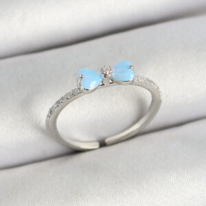 Tegan Pirinç Fiyonk Figürlü Zirkon Taşlı Gümüş Renk Ayarlanabilir Kadın Yüzük TG27BYK3765