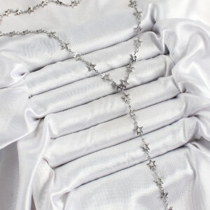 Tegan Pirinç Gümüş Renk Yıldızlı Kadın Y Kolye TG27BKO10300