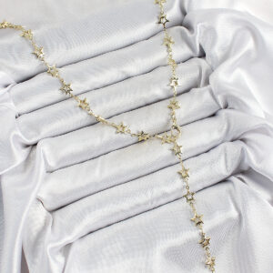 Tegan Pirinç Gold Renk Yıldızlı Kadın Y Kolye TG27BKO10301