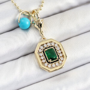 Tegan Gold Renk Pirinç Zirkon Taşlı Kadın Serenay Kolyesi TG27BKO10304