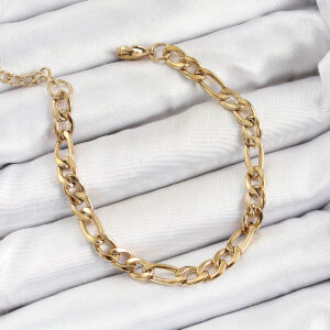Tegan 316L Çelik Gold Renk Zincir Erkek Bileklik TG27EB3734