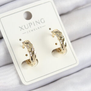 Tegan Xuping Zirkon Taşlı Halka Model Gold Renk Kadın Küpe TG27BKP10848