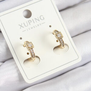 Tegan Xuping Zirkon Taşlı Kemer Model Gold Renk Kadın Küpe TG27BKP10852