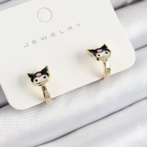 Tegan Pirinç Kuromi Model Gold Renk Çocuk Küpe TG27BKP10909