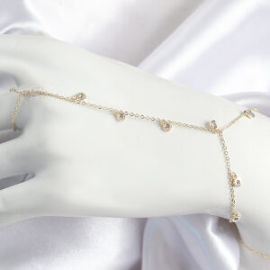 Tegan Pirinç Zirkon Taşlı Sallantılı Model Gold Renk Kadın Şahmeran TG27SN699