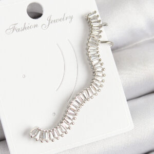 Tegan Pirinç Su Yolu Model Gümüş Renk Sağ Kıkırdak Küpe TG27BKP10986