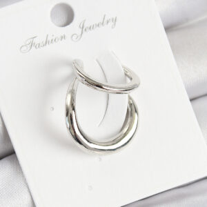 Tegan Pirinç Halka Model Gümüş Renk Sağ Kıkırdak Küpe TG27BKP10997