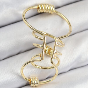 Tegan Pirinç Halkalı Model Gold Renk Kıkırdak Küpe TG27BKP11060