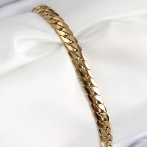 Tegan 316L Çelik Ezme Zincir Model Gold Renk Kadın Bileklik TG27BB7785