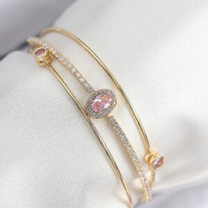 Tegan Pirinç Zirkon Taşlı Baget Model Gold Renk Kadın Bileklik TG27BB7871