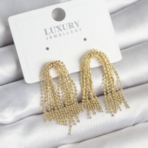 Tegan Pirinç Gold Renk Sallantılı Kadın Küpe TG27BKP11241