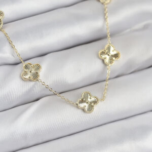 Tegan Pirinç Gold Renk Yonca Kadın Kolye TG27BKO10561