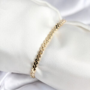 Tegan Pirinç Gold Renk Yassı Zincir Model Kadın Bileklik TG27BB7960