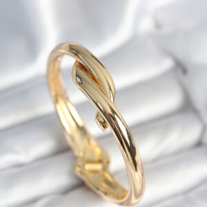 Tegan Pirinç Gold Renk Sarmal Model Kelepçe Bileklik TG27BB7974