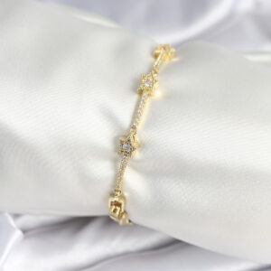 Tegan Pirinç Gold Renk Halley Yıldız Model Kadın Bileklik TG27BB7984