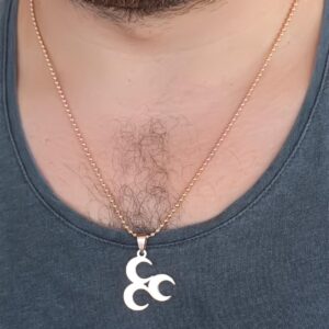 Tegan Rose Renk Metal 3 Hilal Figürlü Erkek Kolye TG27ERK356