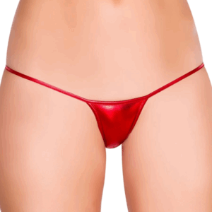 Tegan Kırmızı Deri Görünümlü Tanga TM1112