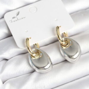 Tegan Pirinç Damla Model Gümüş Gold Renk Kadın Küpe TG27BKP11297