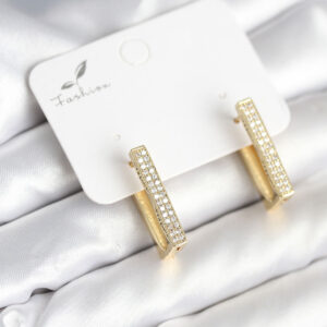 Tegan Kare Zirkon Taşlı Kadın Küpe TG27BKP11300