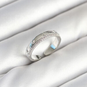 Tegan Gümüş Renk Şerit Zirkon Taşlı Kadın Yüzük TG27BYK3904