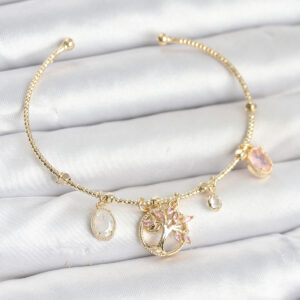 Tegan Hayat Ağacı Charmlı Gold Renk Pirinç Kadın Bileklik TG27BB8037