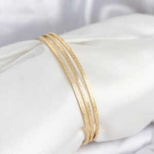 Tegan 316L Çelik Gold Renk Simli Model Ajda 65 mm Kadın Bileklik TG27BB8076